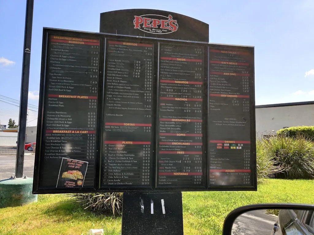 Menu_Pepe’s Finest Mexican Food_Hacienda Heights, CA_image_old_1