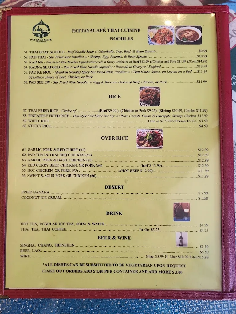 Menu_Pattaya Cafe Thai Cuisine_North Highlands, CA_image_old_3