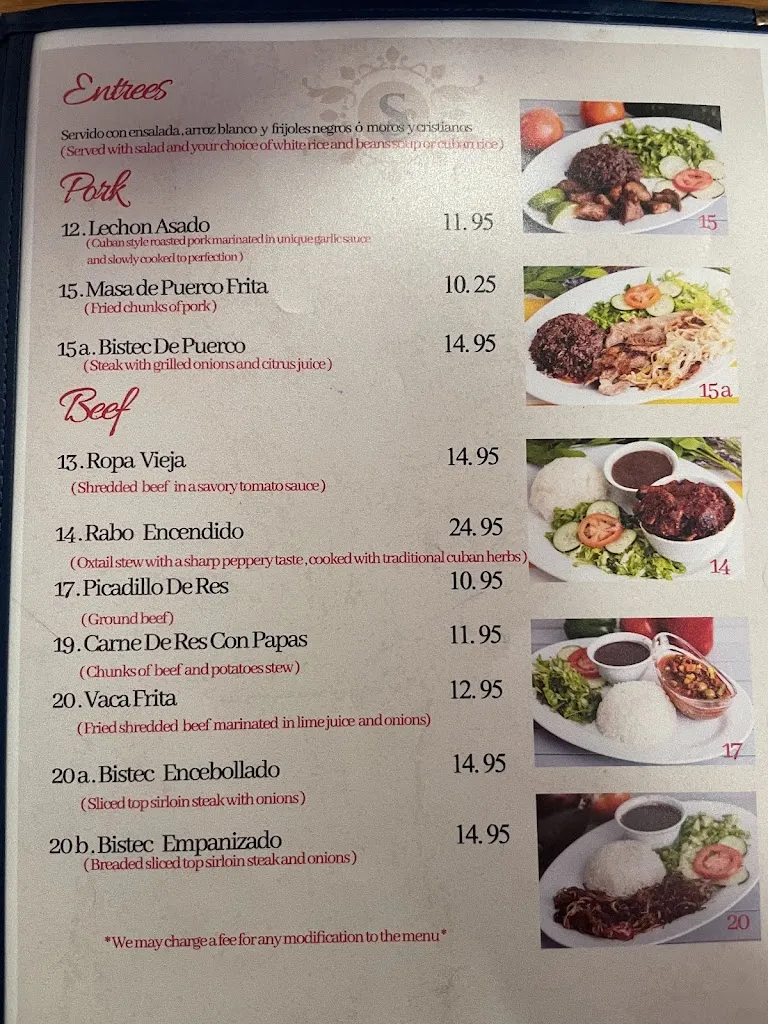 Menu_Sol Cubano_North Highlands, CA_image_old_2