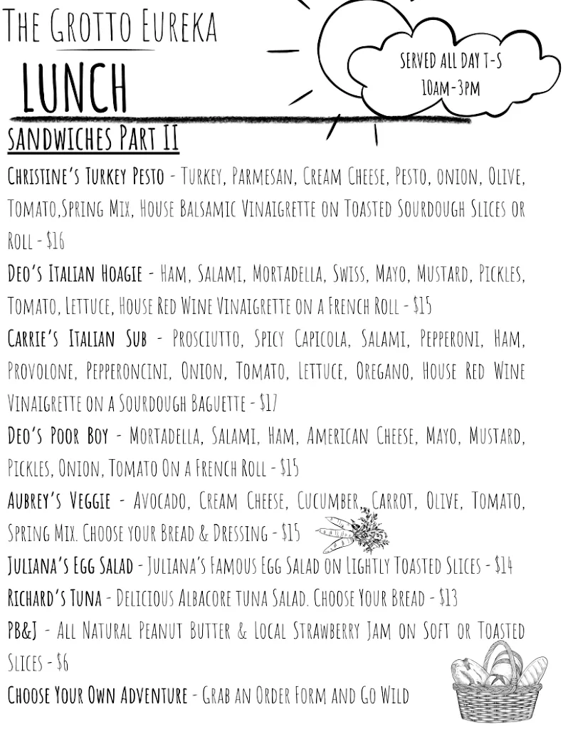 Menu_The Grotto Eureka_Eureka, CA_image_old_3
