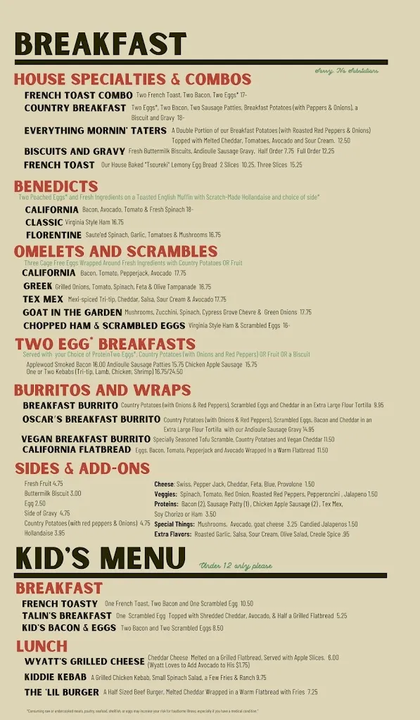 Menu_Cafe Nooner_Eureka, CA_image_old_1