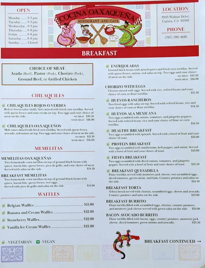 Menu_Cocina Oaxaqueña_Eureka, CA_image_old_3