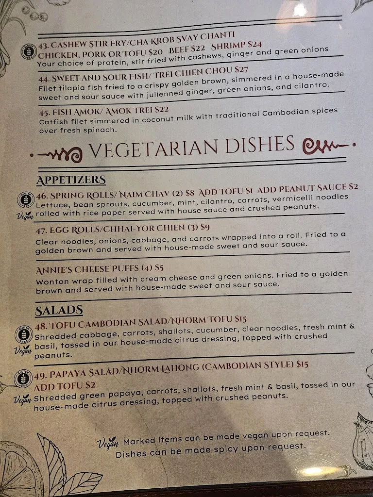 Menu_Annie's Cambodian Cuisine_Eureka, CA_image_old_1