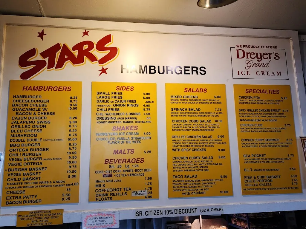 Menu_Eureka Stars Hamburgers_Eureka, CA_image_old_1