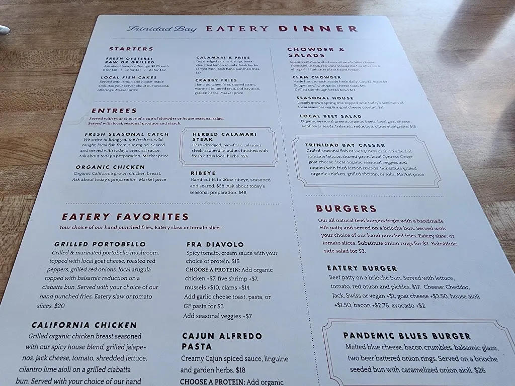 Menu_Trinidad Bay Eatery & Gallery_Trinidad, CA_image_old_3