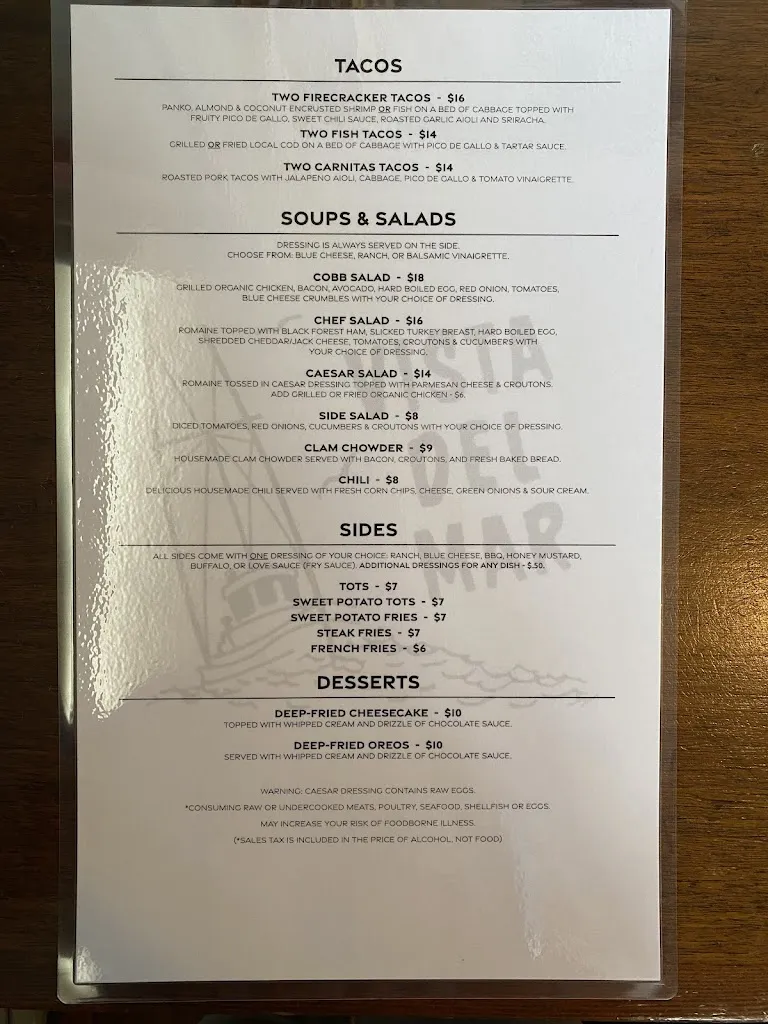 Menu_Vista Del Mar_Eureka, CA_image_old_1