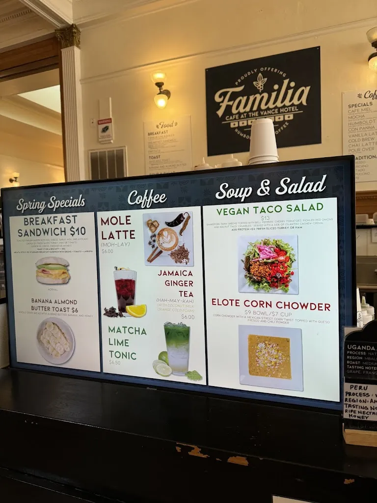 Menu_FAMILIA EUREKA_Eureka, CA_image_old_2
