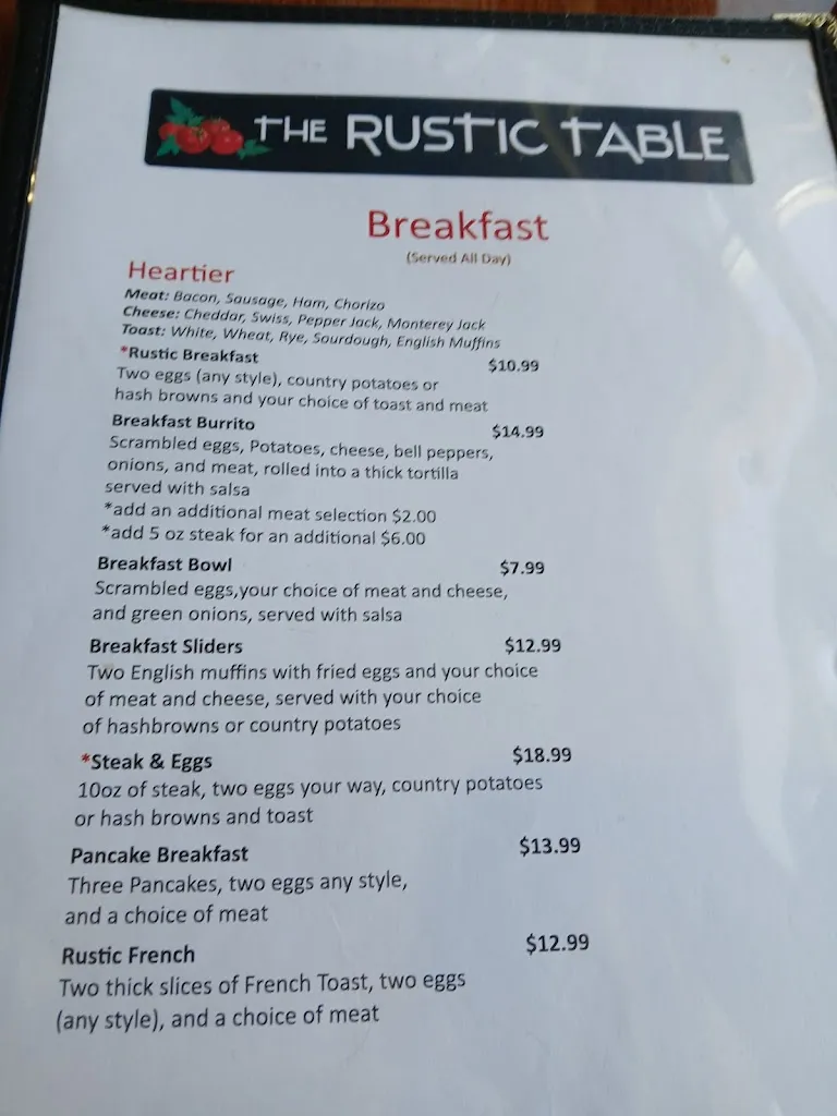 Menu_The Rustic Table_Watsonville, CA_image_old_3