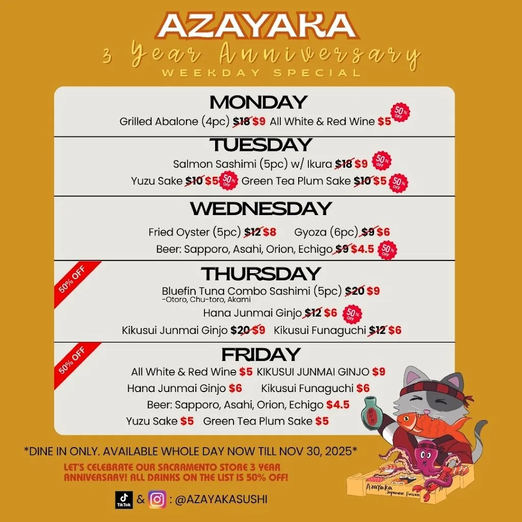 Menu_Azayaka Japanese Fusion_Sacramento, CA_image_old_2