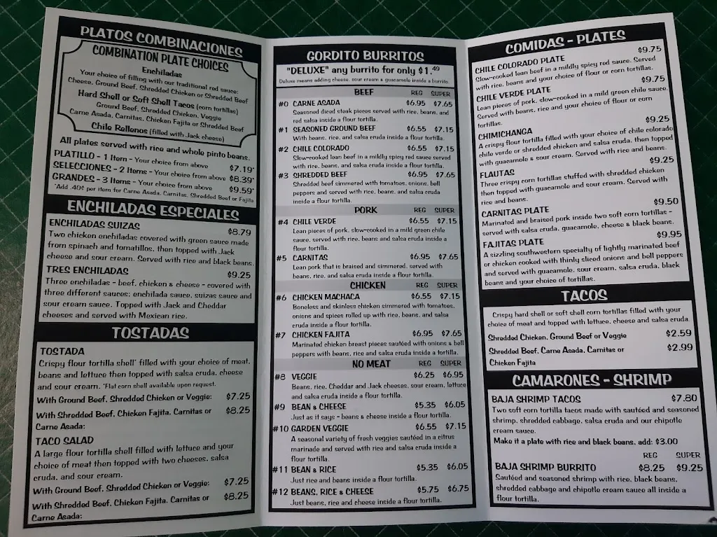 Menu_Gordito Burrito_Sacramento, CA_image_old_3