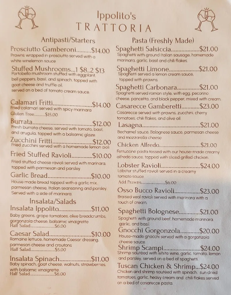 Menu_Ippolito's Trattoria_Sacramento, CA_image_old_2
