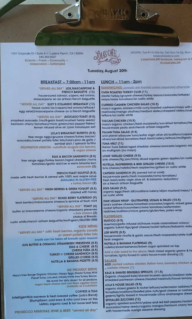 Menu_Lola's Cafe_Ladera Ranch, CA_image_old_3