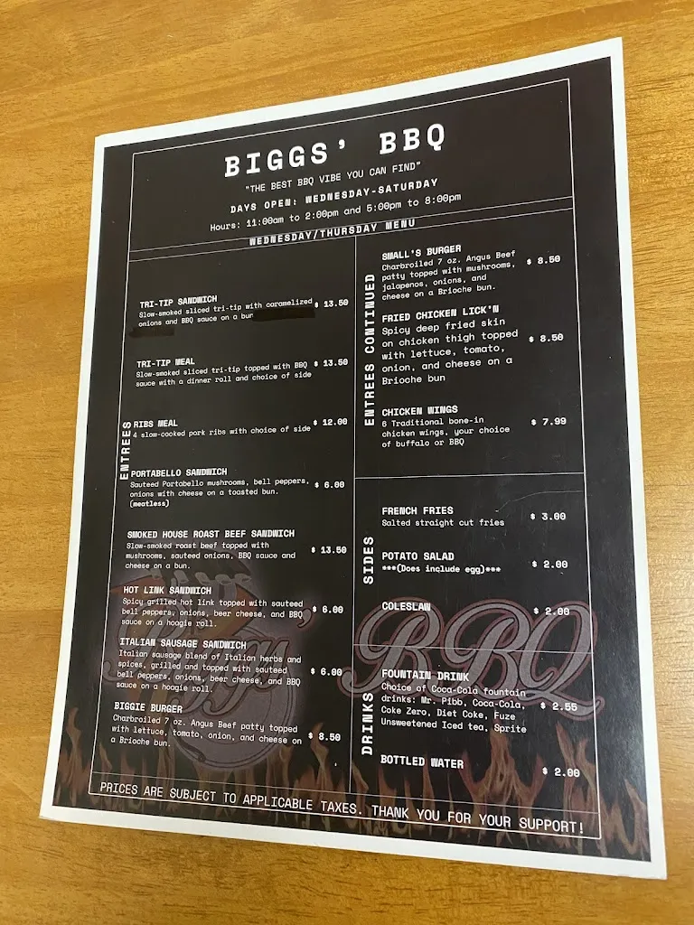 Menu_Biggs' BBQ_Lemoore, CA_image_old_2