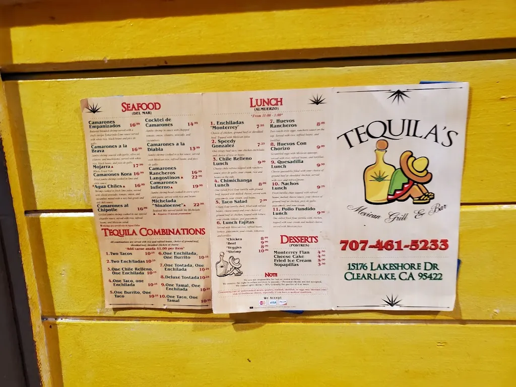 Menu_Tequila's_Clearlake, CA_image_old_2