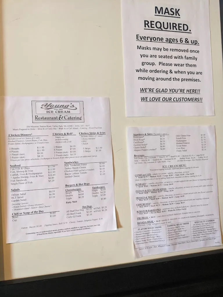 Menu_Young's Restaurant & Ice Creamery_Valley Park, MO_image_old_3