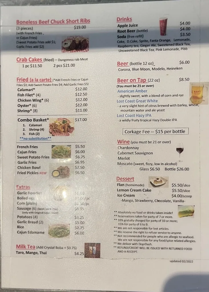Menu_Ray's Crab Shack_Newark, CA_image_old_1
