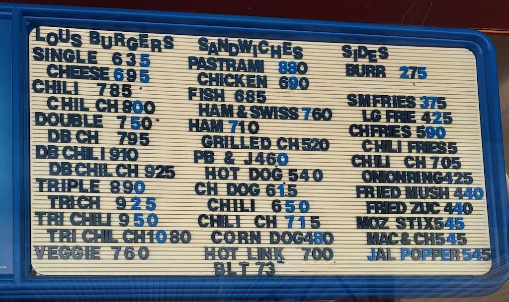 Menu_Lou's Burgers_North Highlands, CA_image_old_1