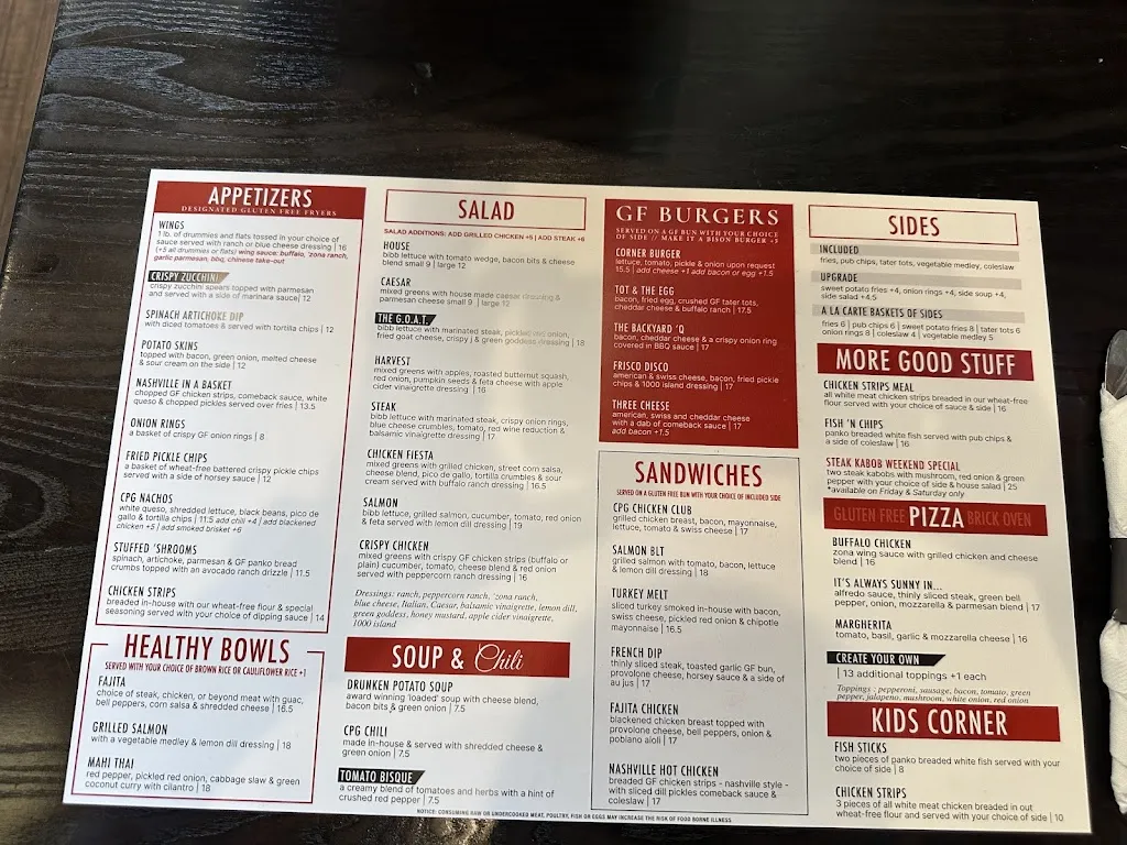 Menu_The Corner Pub and Grill_Valley Park, MO_image_old_1