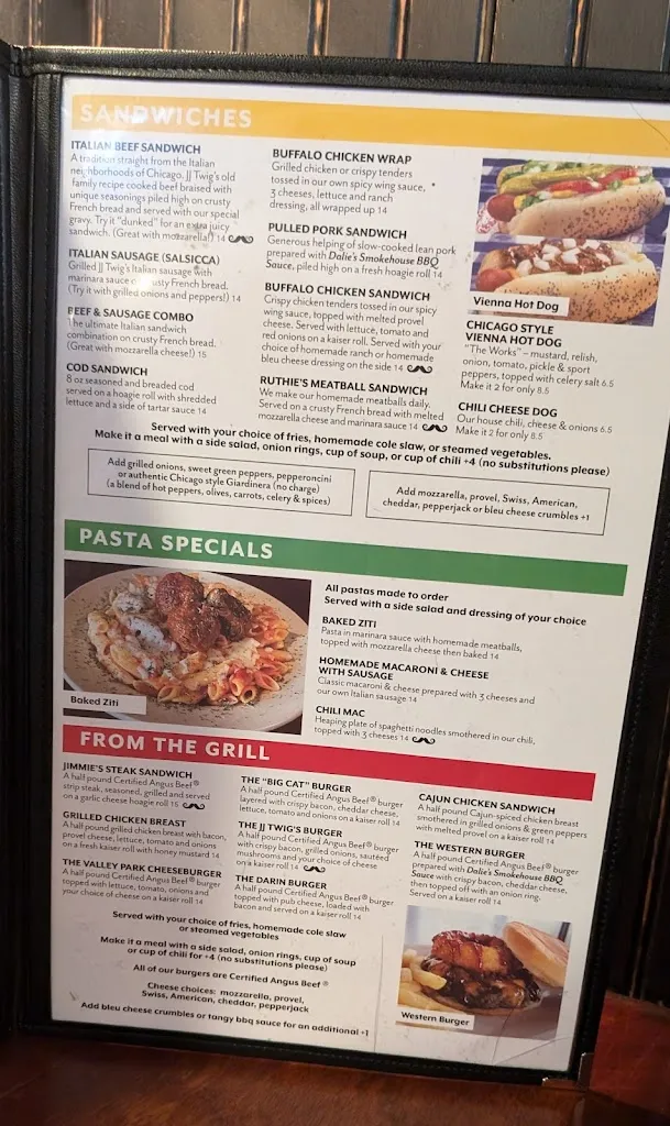 Menu_JJ Twig's Pizza & Pub_St. Louis, MO_image_old_1