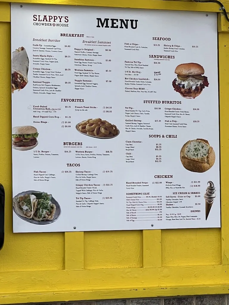 Menu_Slappy’s Chowder House_Oceano, CA_image_old_3
