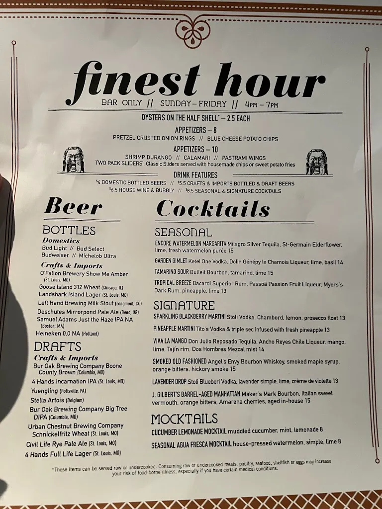 Menu_J. Gilbert's Wood-Fired Steaks & Seafood St. Louis_Des Peres, MO_image_old_2
