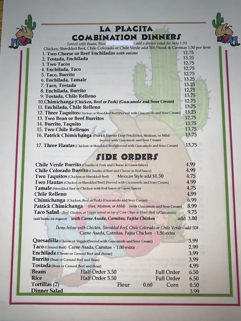 Menu_La Placita_Orangevale, CA_image_old_1
