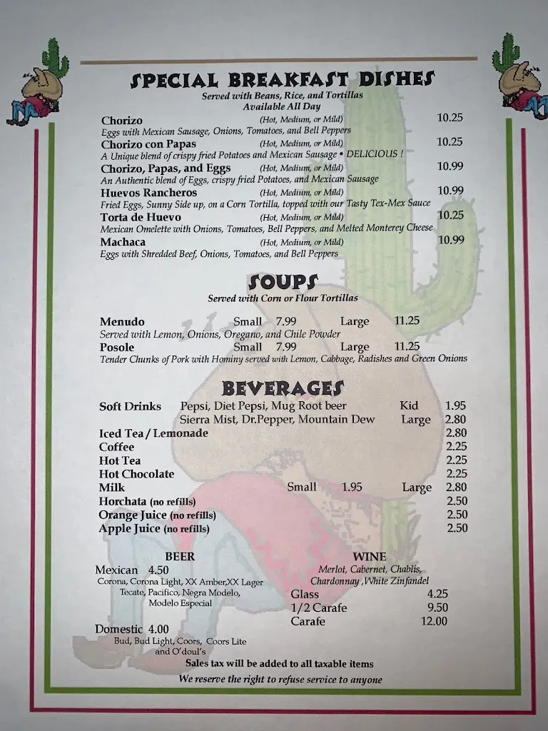 Menu_La Placita_Orangevale, CA_image_old_3