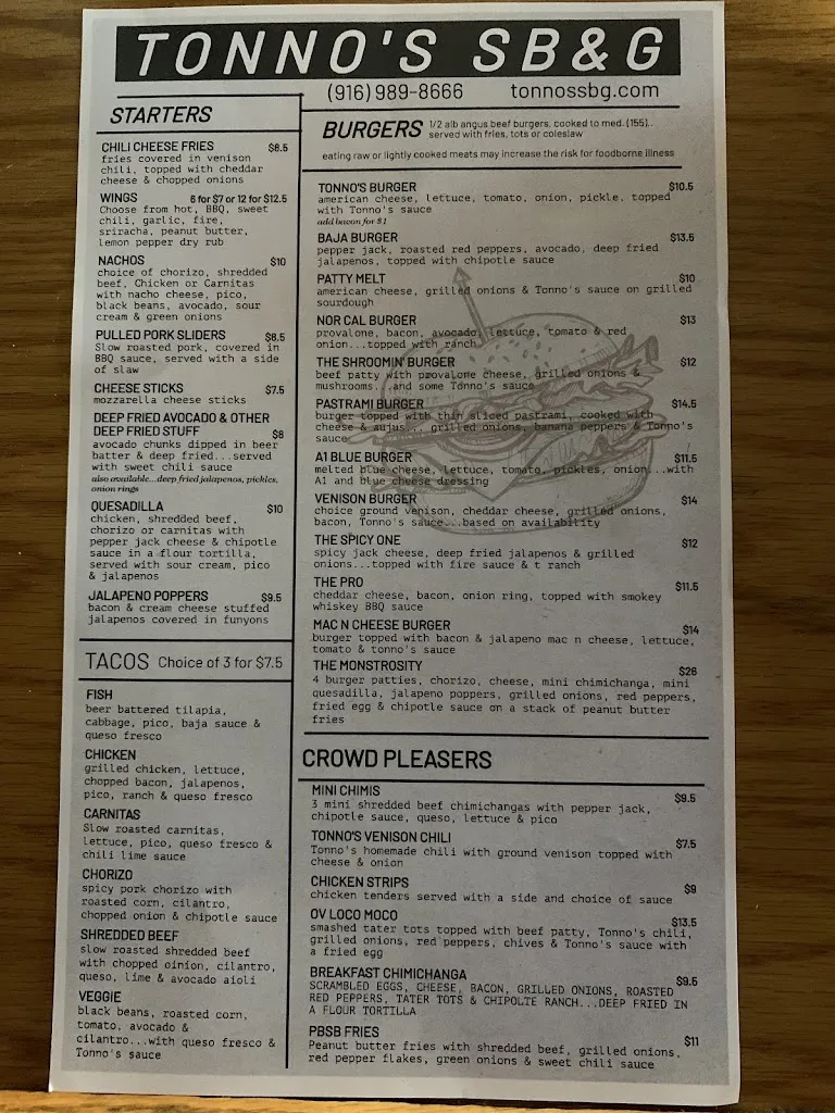 Menu_Tonno's Sports Bar & Grill_Orangevale, CA_image_old_3