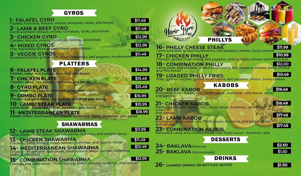Menu_Harir Gyro and Burger حرير جيرو و برگر_Orangevale, CA_image_old_1