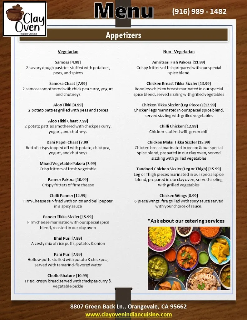 Menu_Clay Oven Indian Cuisine_Orangevale, CA_image_old_2