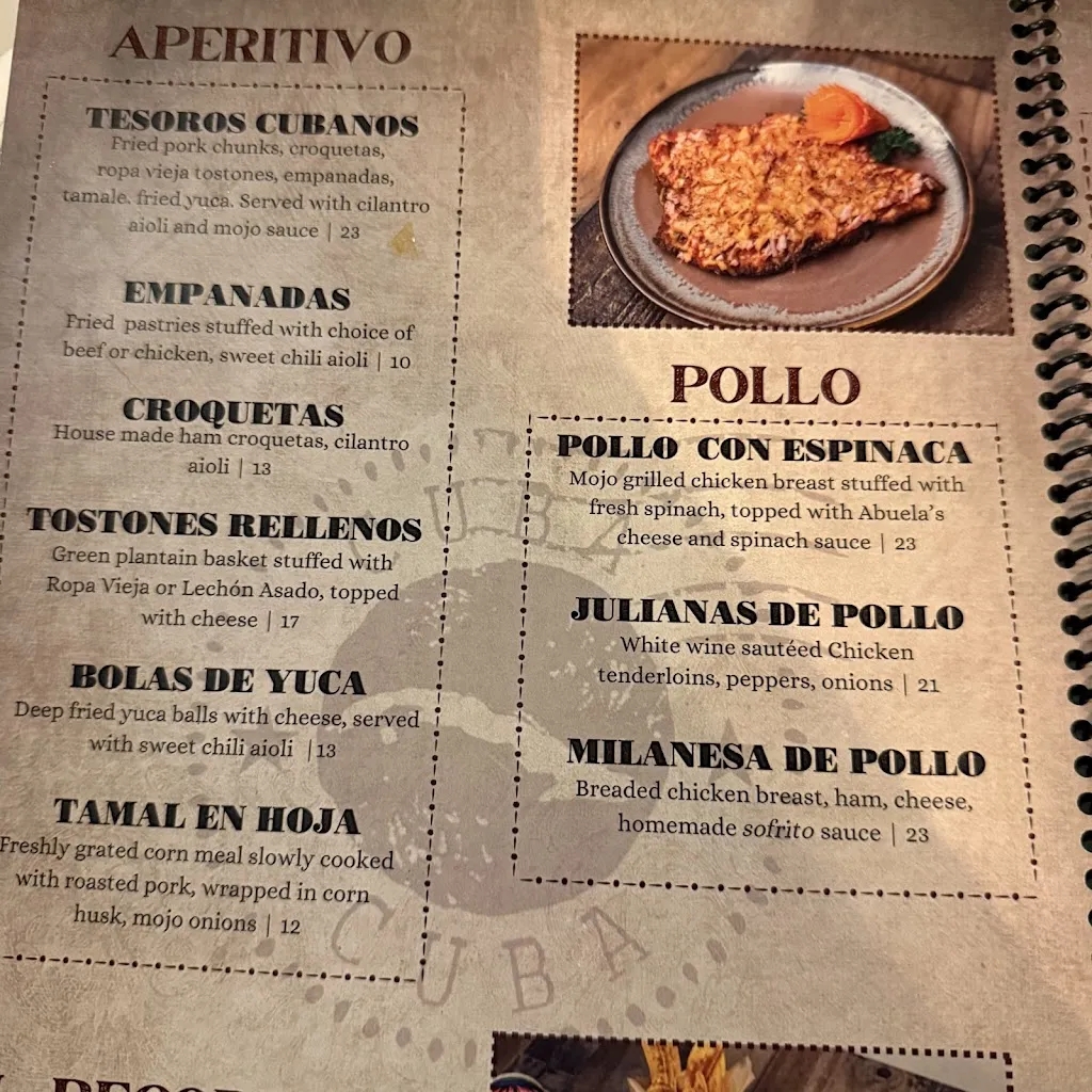 Menu_Havana Carolina Restaurant & Bar_108, Concord_image_old_1