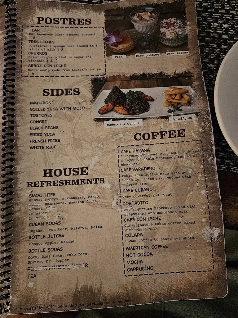 Menu_Havana Carolina Restaurant & Bar_108, Concord_image_old_2