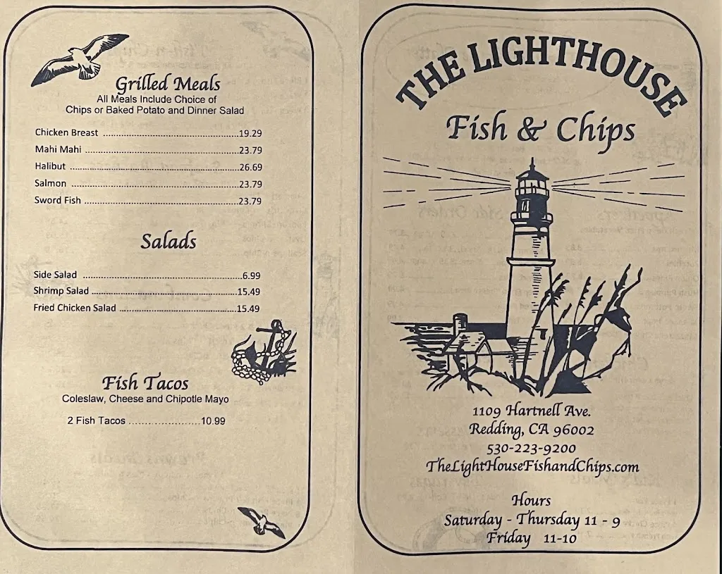 Menu_The Lighthouse_Redding, CA_image_old_2