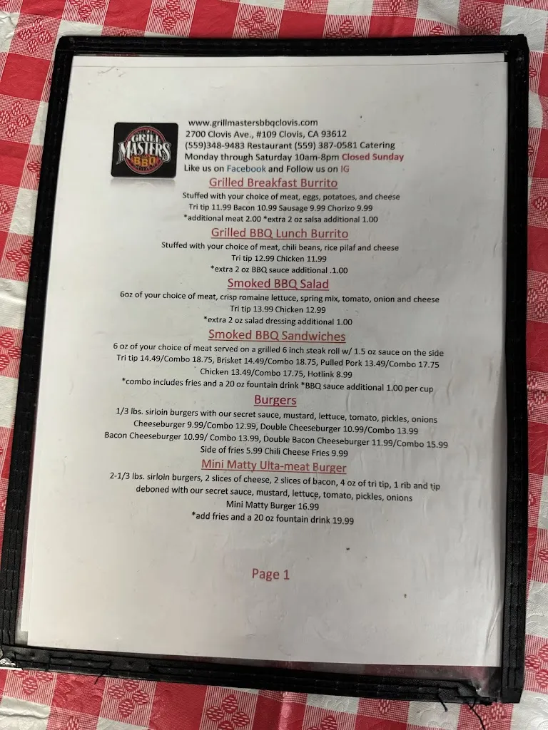 Menu_Grill Masters BBQ_Clovis, CA_image_old_2