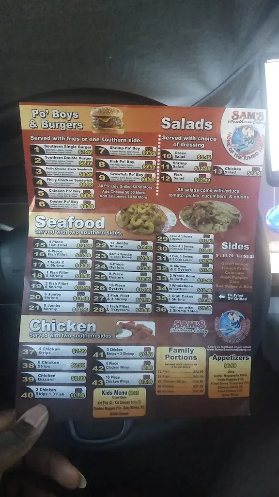 Menu_Sam's Southern Eatery_Temple, TX_image_old_3