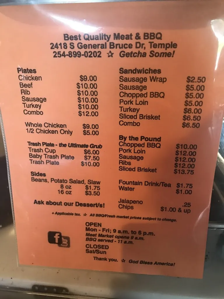 Menu_Best Quality Meat & BBQ_Temple, TX_image_old_3