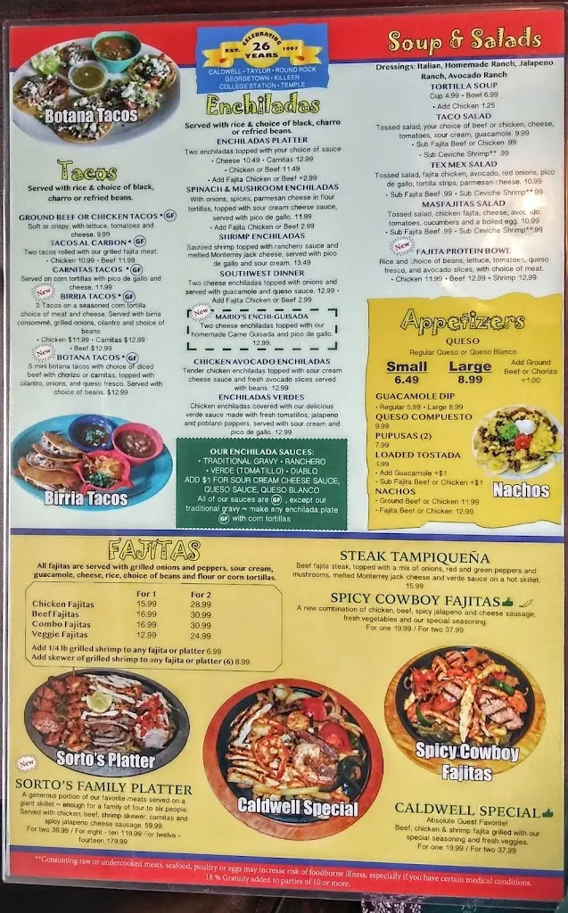 Menu_MasFajitas Mexican Restaurant_Temple, TX_image_old_1