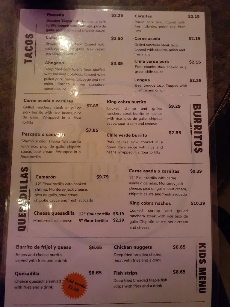 Menu_Baja Urban Seafood_La Puente, CA_image_old_3