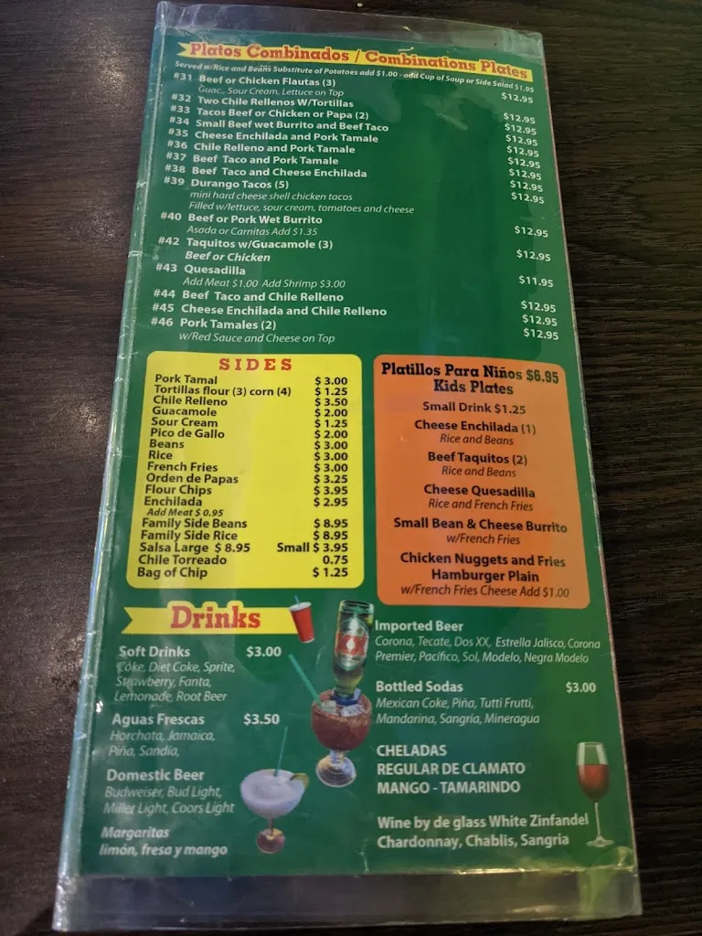 Menu_Durango Restaurant_La Puente, CA_image_old_2