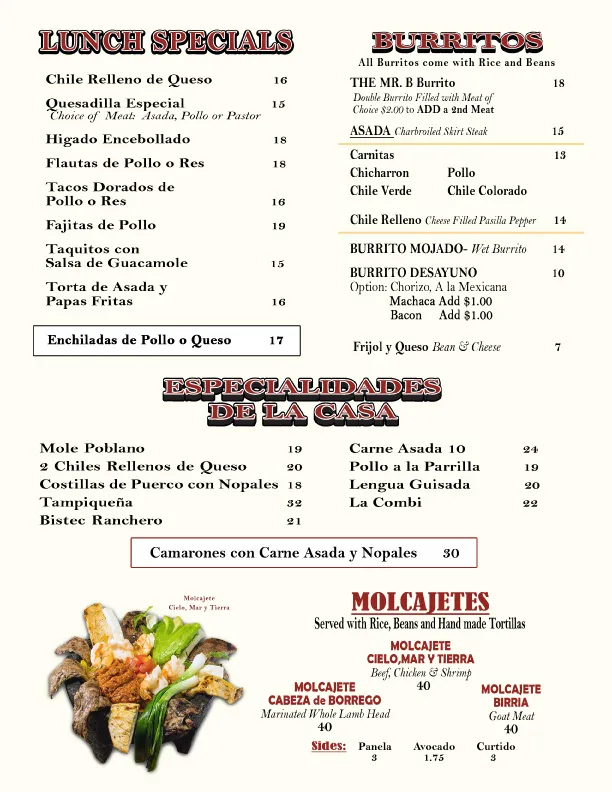 Menu_La Poblana Restaurants_La Puente, CA_image_old_1