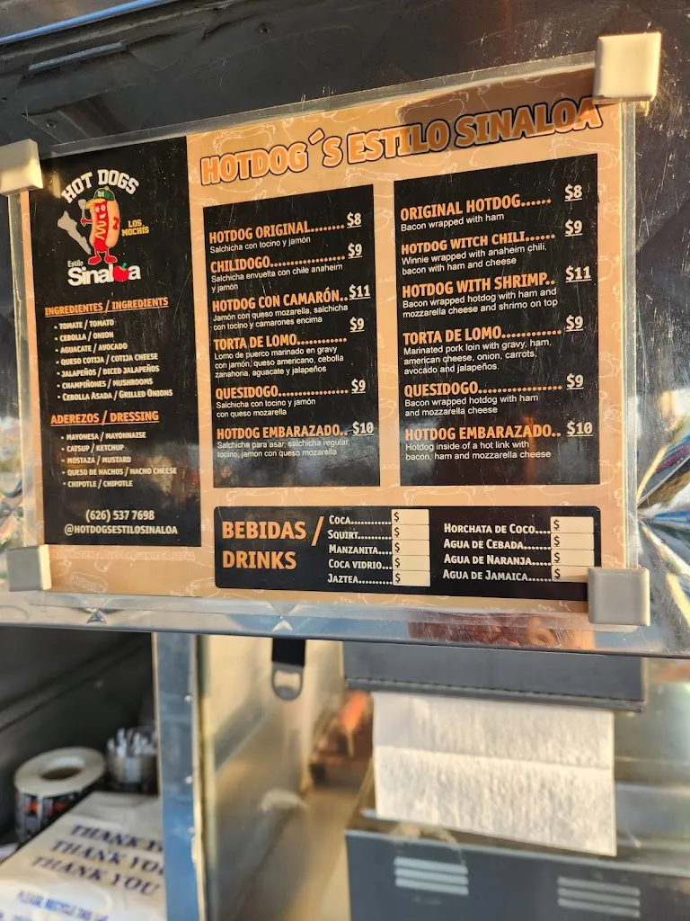 Menu_Hotdogs Estilo Sinaloa La Puente_La Puente, CA_image_old_1