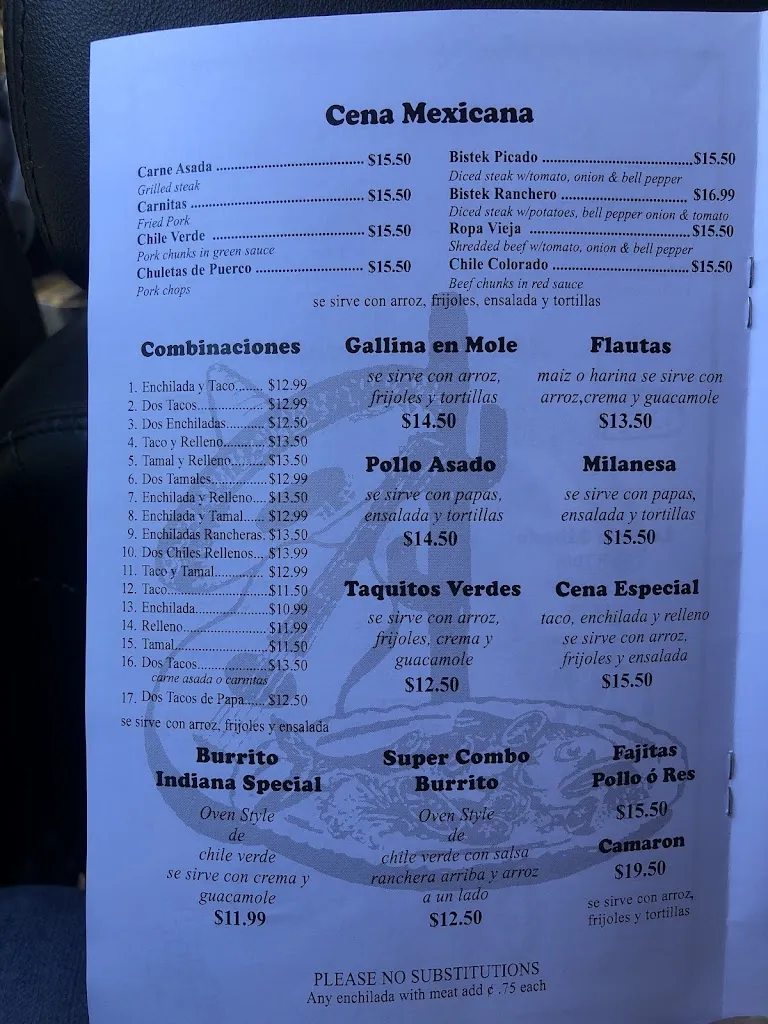 Menu_La Indiana Restaurant_La Puente, CA_image_old_1