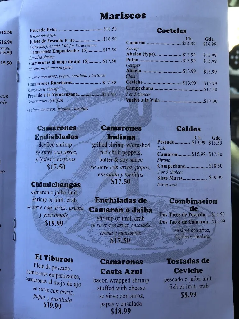 Menu_La Indiana Restaurant_La Puente, CA_image_old_2