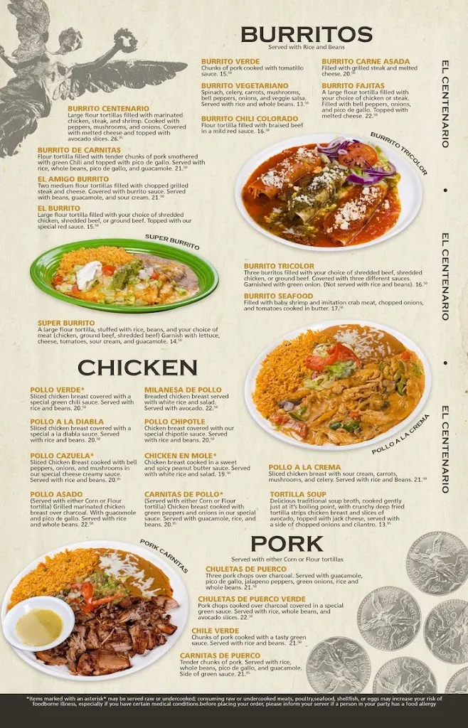 Menu_El Centenario Family Mexican Restaurant_Ault, CO_image_old_1