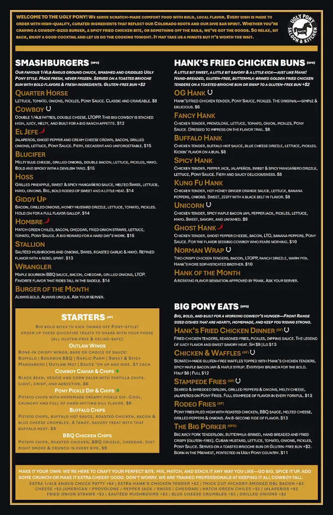Menu_Ugly Pony Saloon & Kitchen_Ault, CO_image_old_1