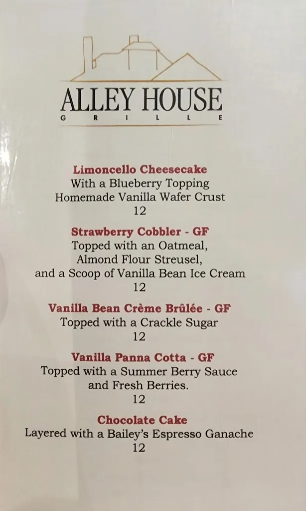 Menu_Alley House Grille_Pagosa Springs, CO_image_old_1