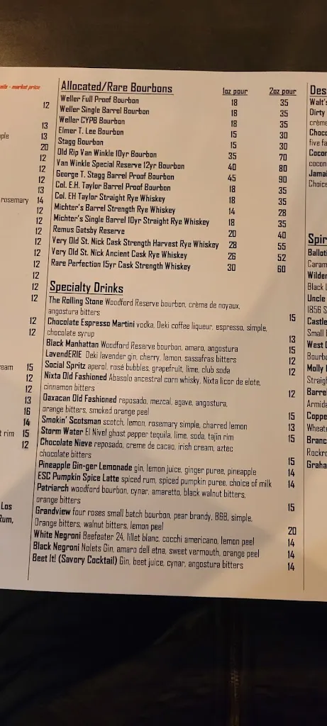 Menu_Erie Social Club_Erie, CO_image_old_2