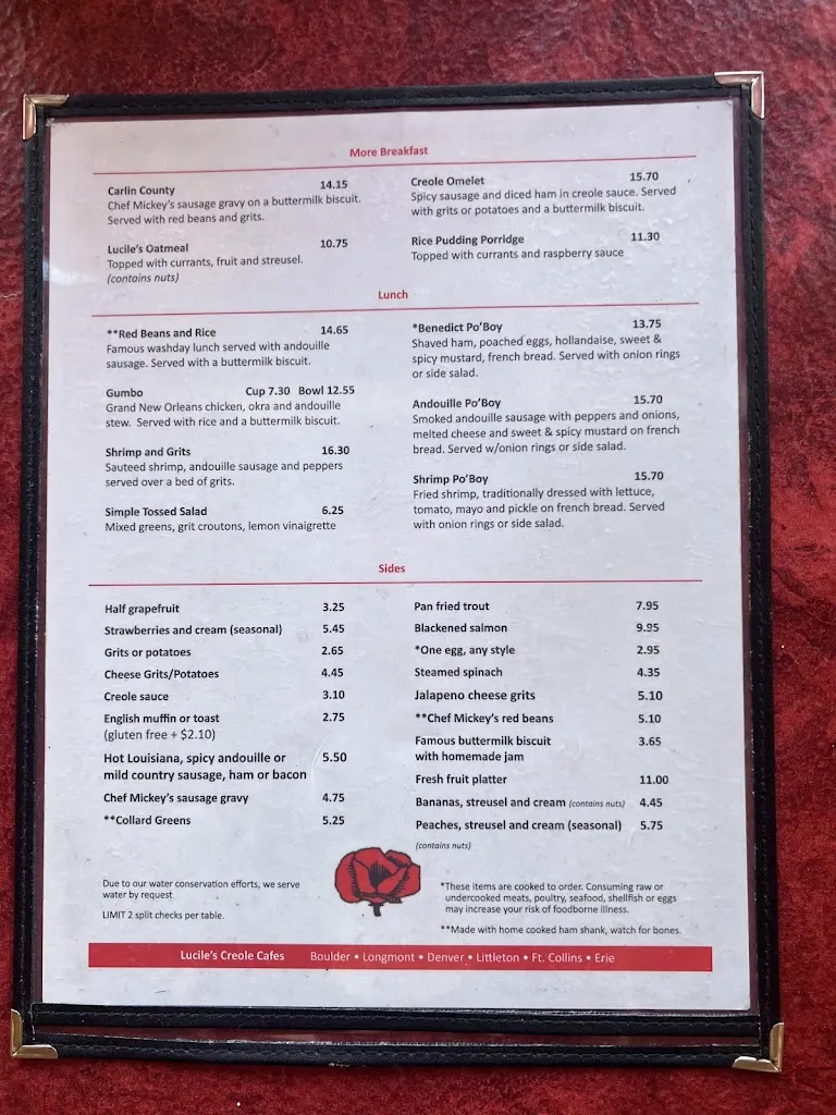 Menu_Lucile's Creole Cafe_Erie, CO_image_old_1