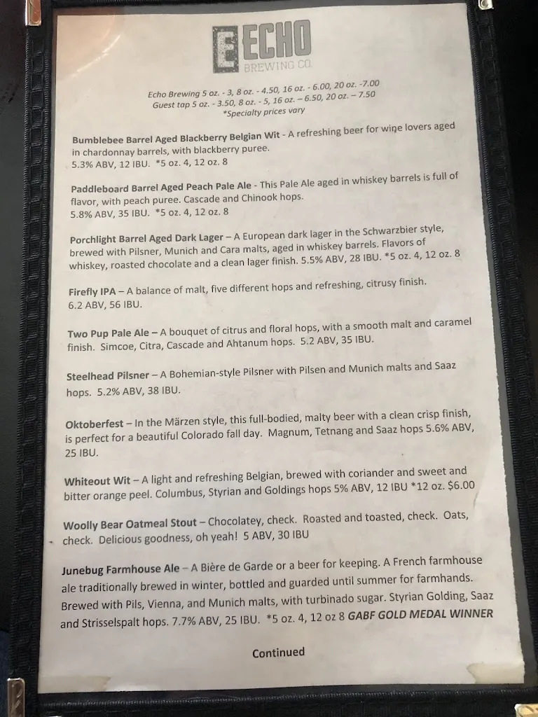 Menu_Echo Brewing and Pizzeria_Erie, CO_image_old_3