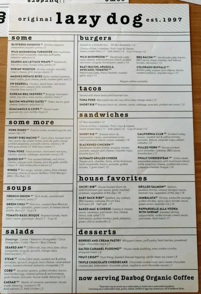 The Lazy Dog Sports Bar and Grill restaurant in Erie, CO